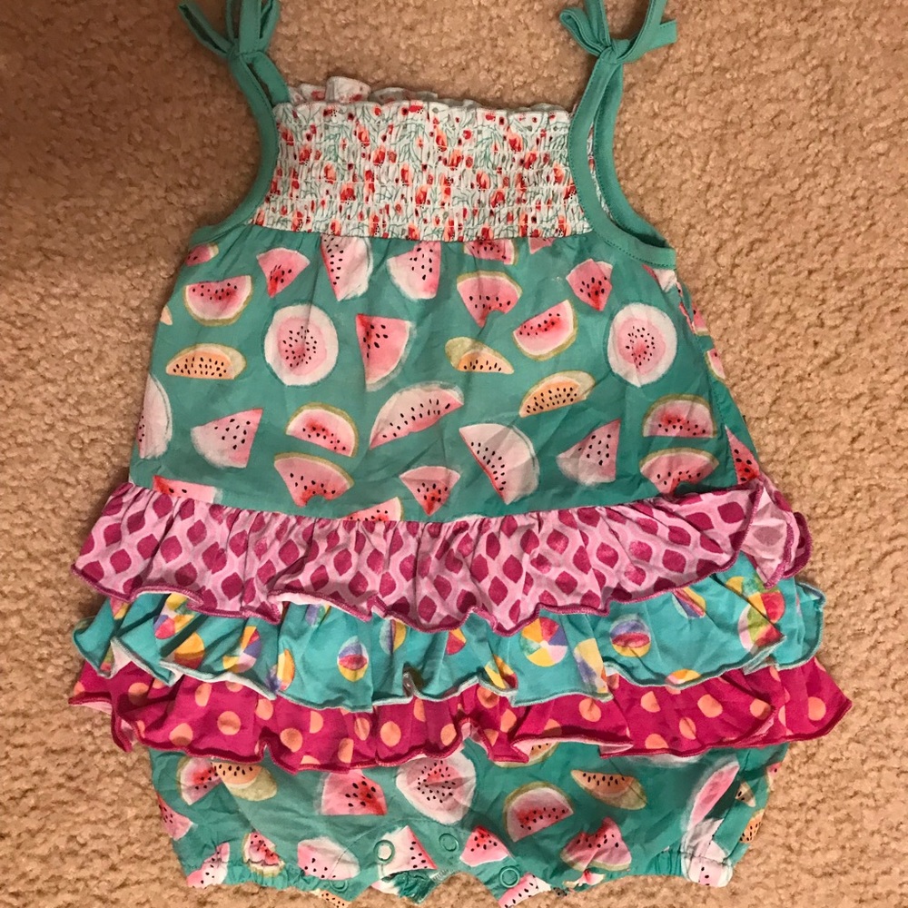 Matilda Jane watermelon romper 6-12m